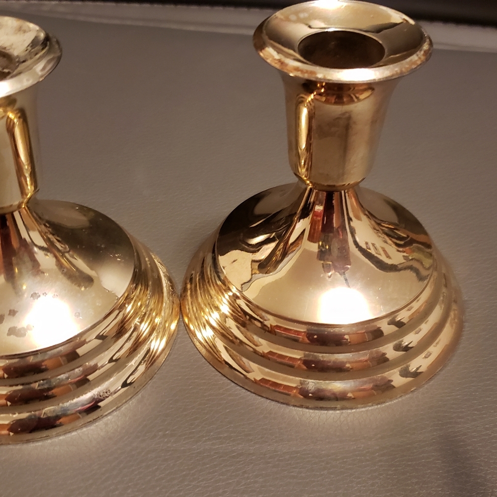 FB Rogers set of  silver plated Japan candle stick holders